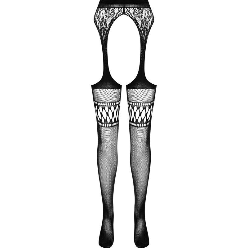 S026 BLACK TIGHTS WITH GARTER ONE SIZE