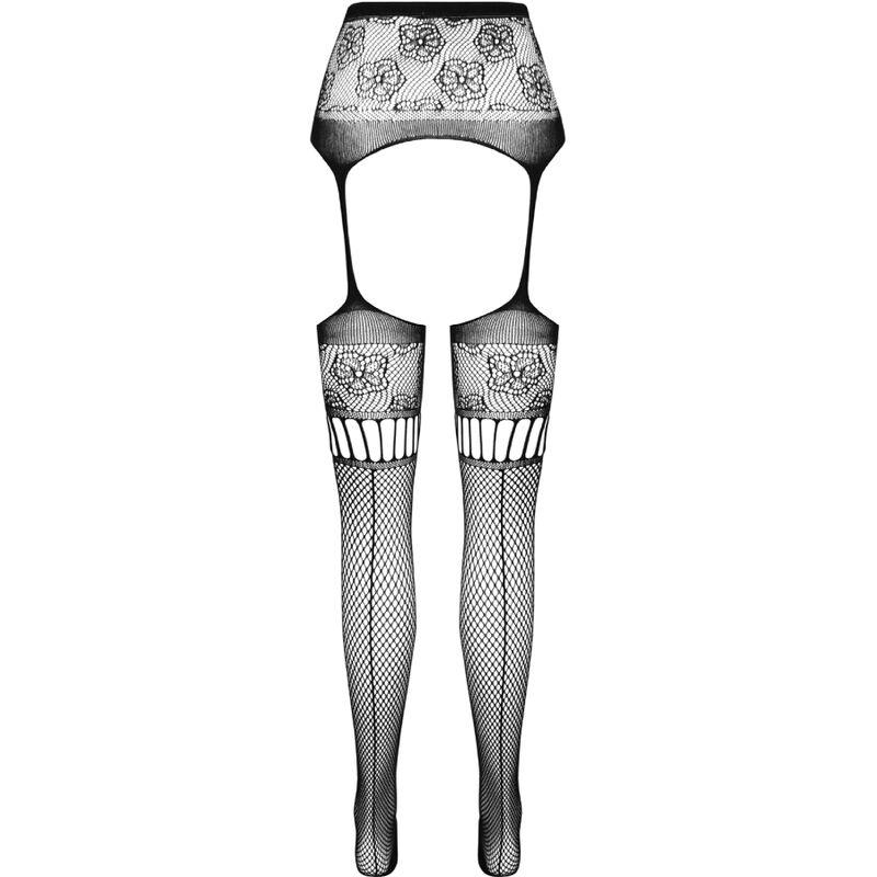 S030 TIGHTS WITH BLACK GARTER ONE SIZE