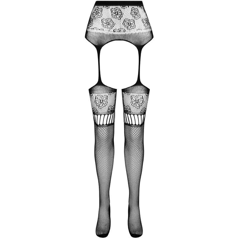 S030 TIGHTS WITH BLACK GARTER ONE SIZE