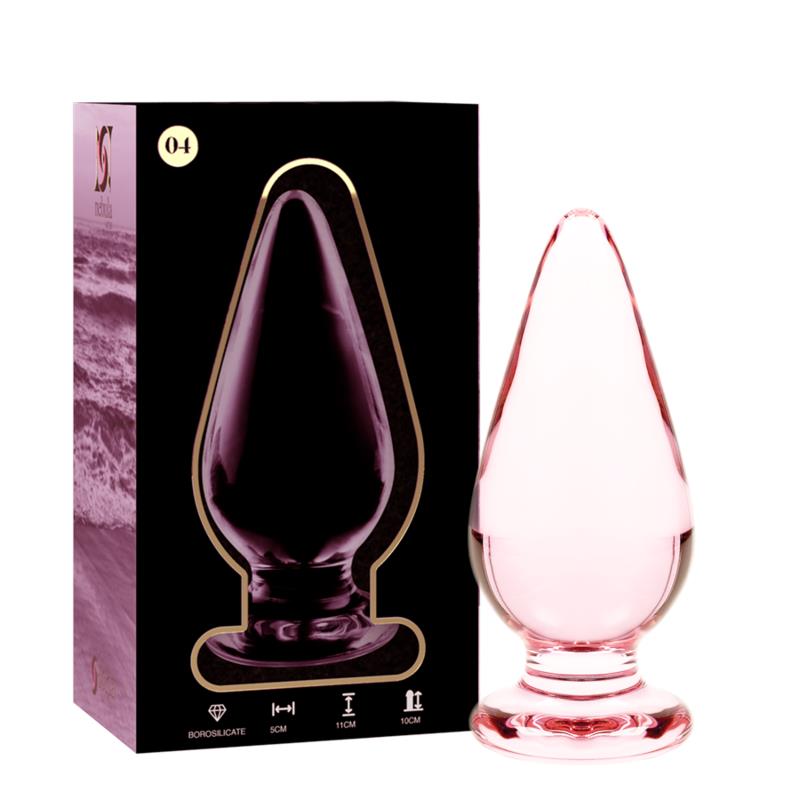 MODEL 4 ANAL PLUG BOROSILICATE GLASS CLEAR 11 CM -O- 5 CM