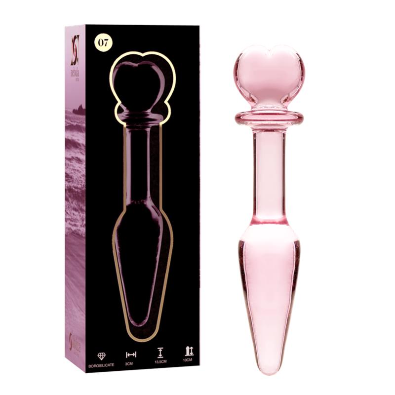 MODEL 7 ANAL PLUG BOROSILICATE GLASS CLEAR 13.5 CM -O- 3 CM