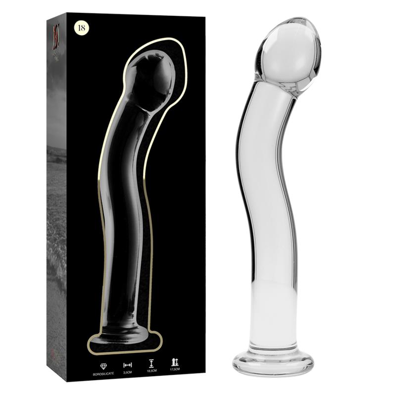 MODEL 18 DILDO OD BOROSILIKATNOG STAKLA PROZIRNO 18.5 CM -O- 3.5 CM