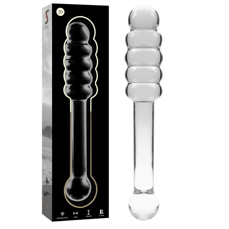 MODEL 20 DILDO OD BOROSILIKATNOG STAKLA PROZIRNO 20.5 CM -O- 3 CM