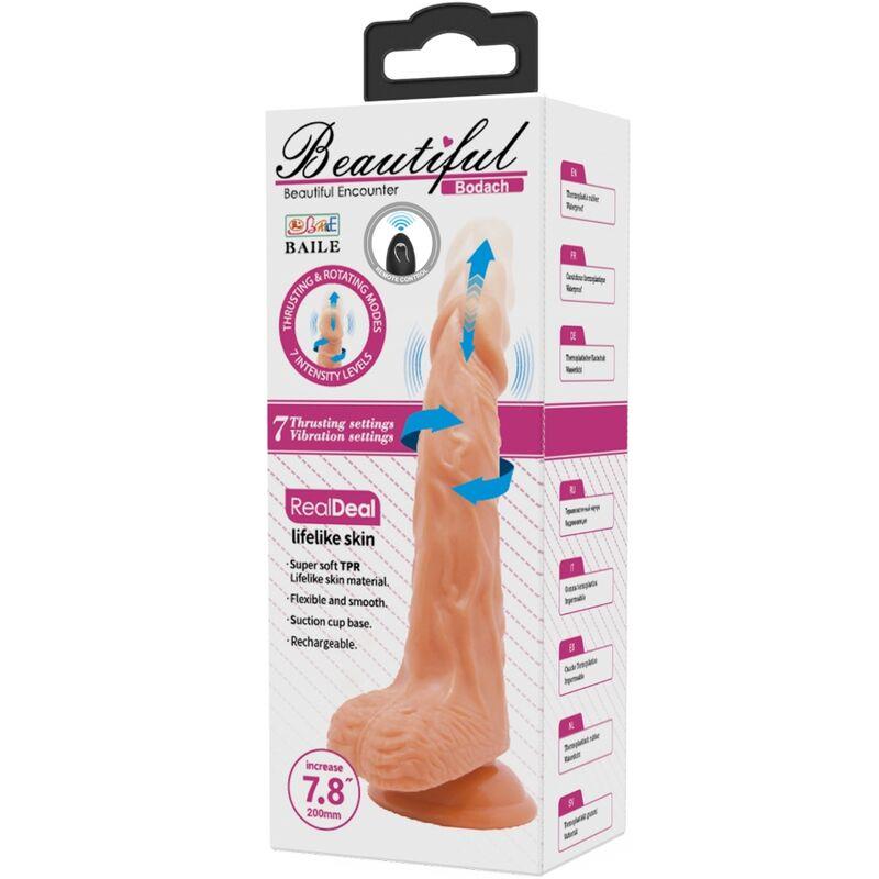 BODACH REALISTIC VIBRATOR WITH REMOTE CONTROL SUCTION CUP