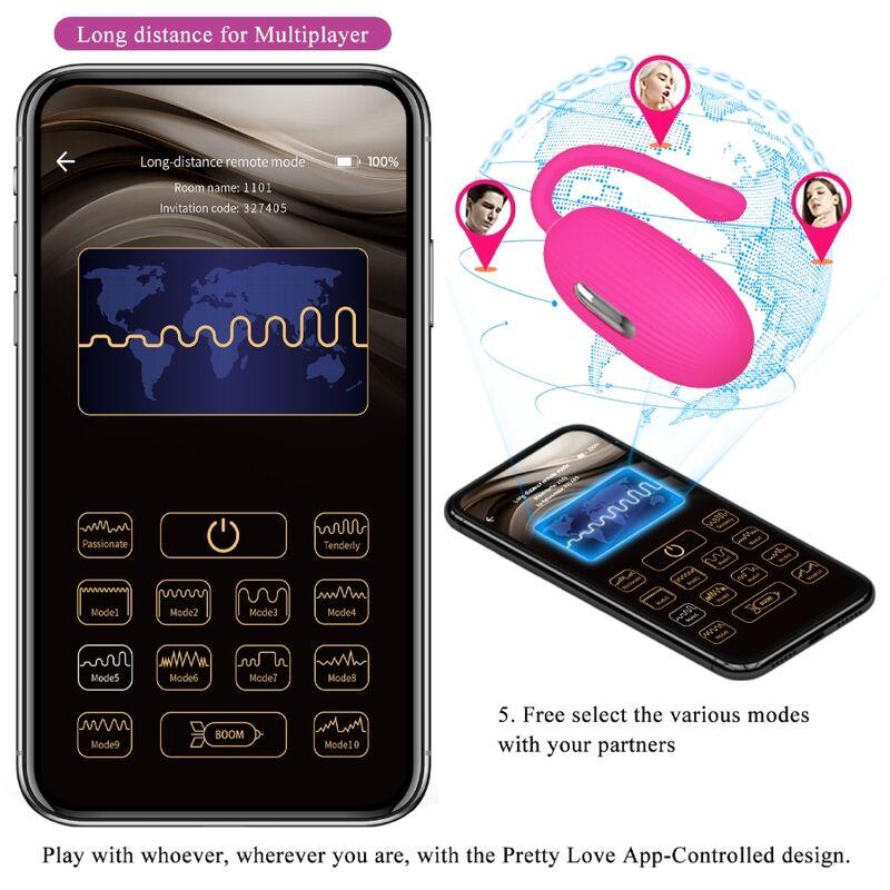 DOREEN RECHARGEABLE VIBRATING EGG MAGENTA REMOTE CONTROL
