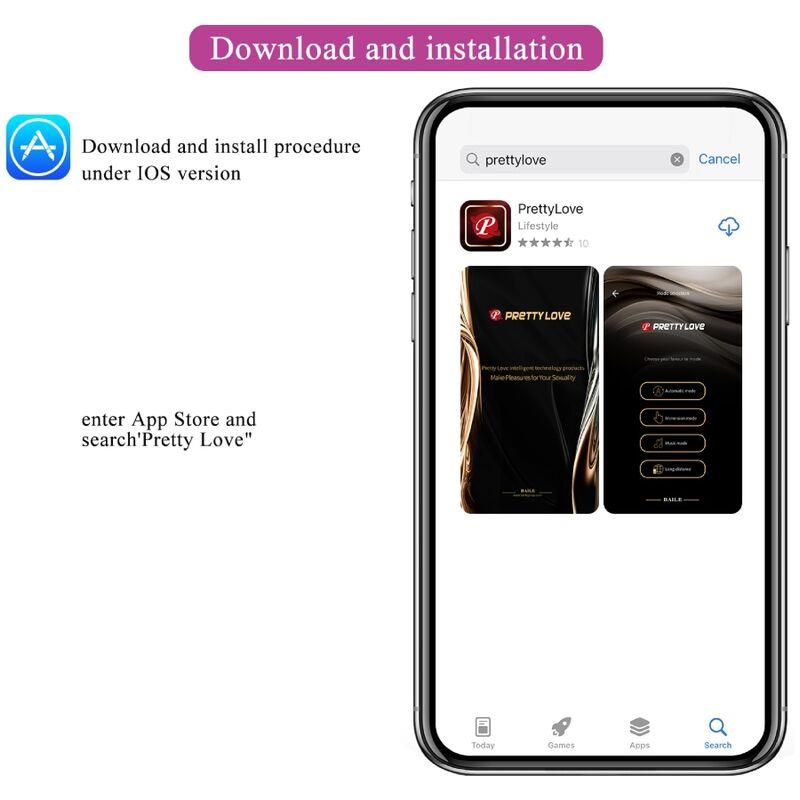NYMPH VIBRIRAJUĆA JAJCA KONTROLIRANA APLIKACIJOM LJUBIČASTA