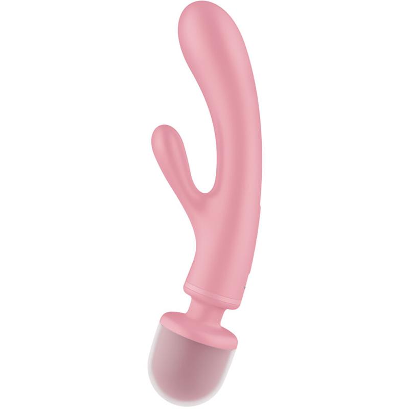 TRIPLE LOVER RABBIT VIBRATOR MASSAGER PINK