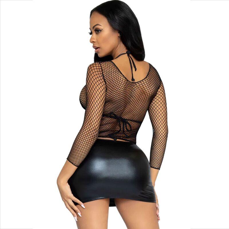 RIBJA MREŽA S DOLGIMI ROKAVI ČRNA