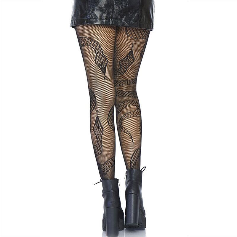 STOCKINGS NET SNAKES BLACK