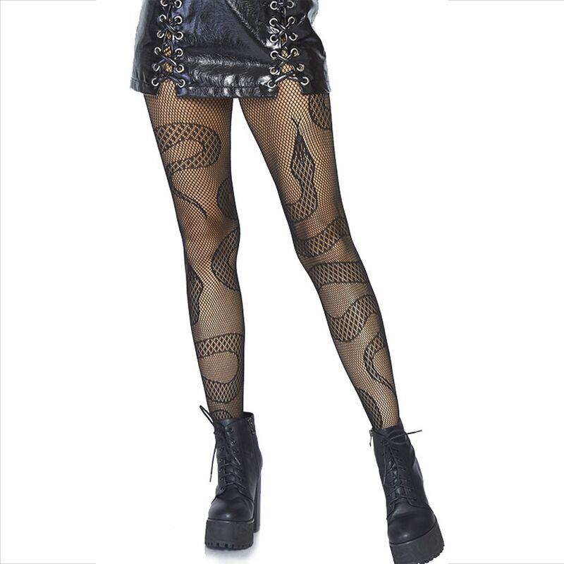 STOCKINGS NET SNAKES BLACK