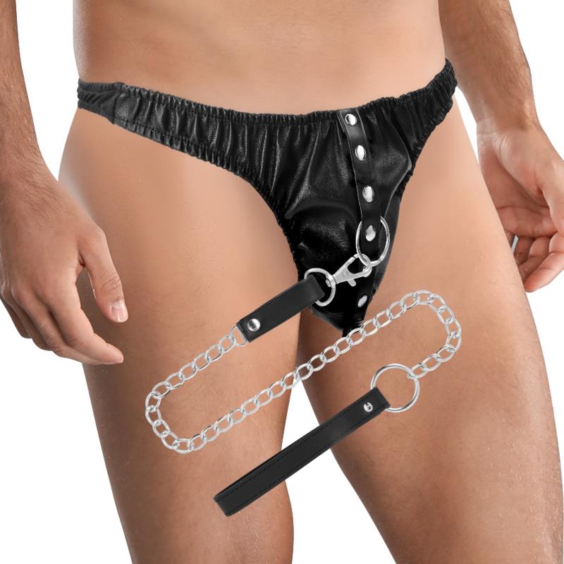 SUBMISSION THONG WITH METAL CHAIN