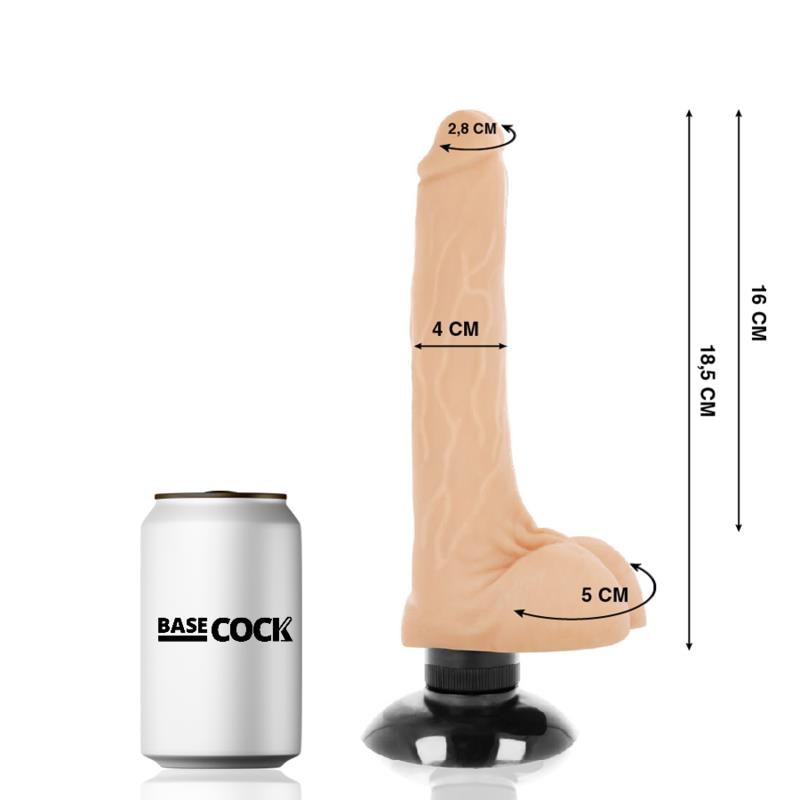 REALISTIČNI VIBRATOR 2-1 FLESH 18.5 CM -O- 4 CM