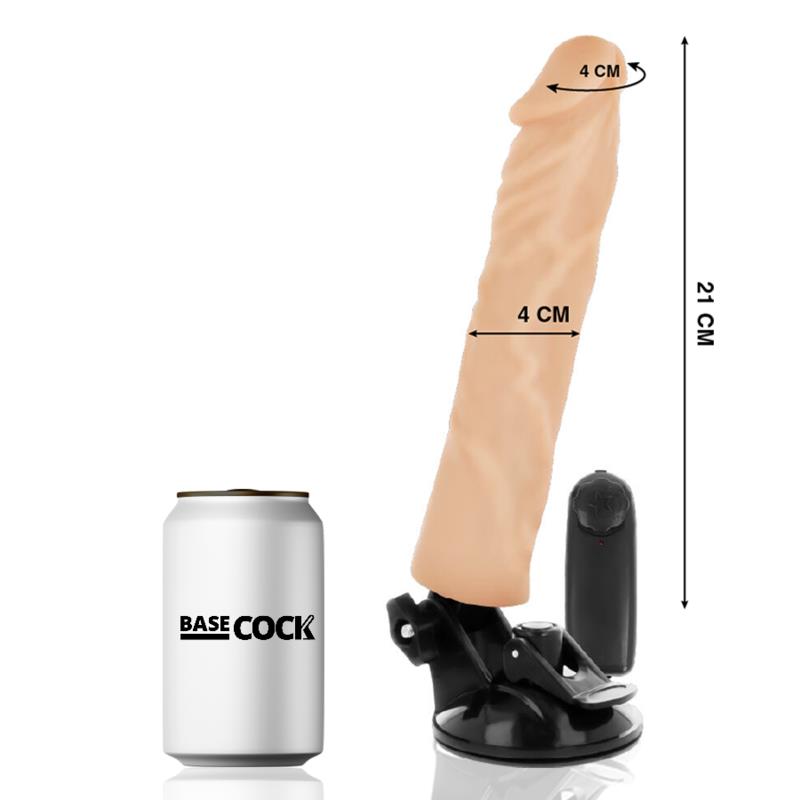 REALISTIČNI VIBRATOR NA DALJINSKO UPRAVLJANJE KOŽA 21 CM -O- 4 CM