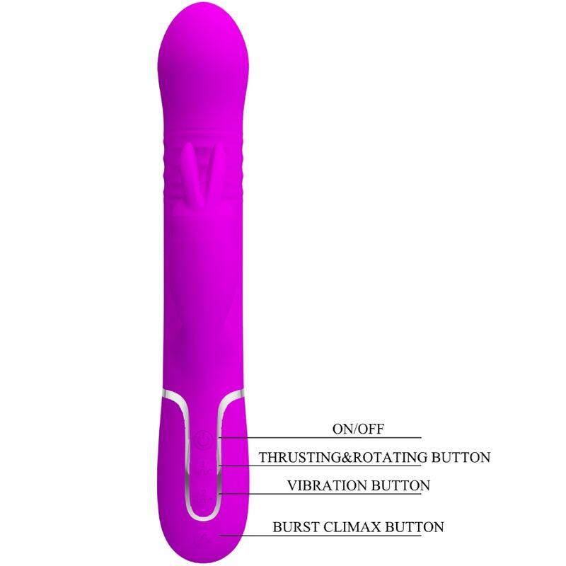 COALE RABBIT VIBRATOR PERLE LJUBIČASTI