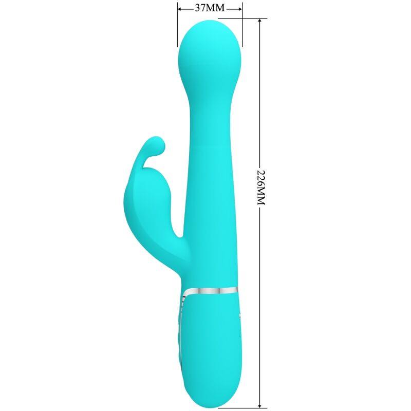 DEJON RABBIT VIBRATOR 3 V 1 MULTIFUNKCIONALNI AQUA ZELEN