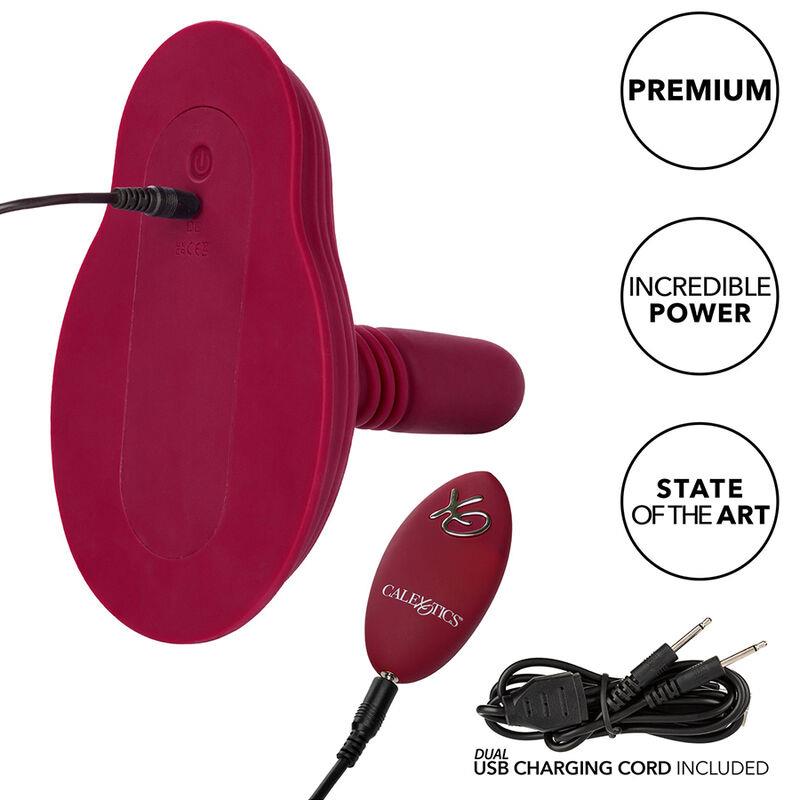 RIDER MASSAGER DOUBLE MOTOR REMOTE CONTROL RED