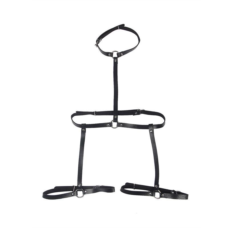 KOŽNI TJELESNI HARNES CRNI JEDNA VELIČINA