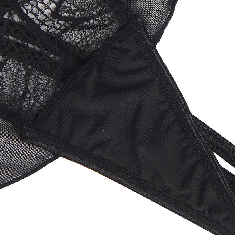 TEDDY HALTER NECK BARE BACK LACE BLACK S/M