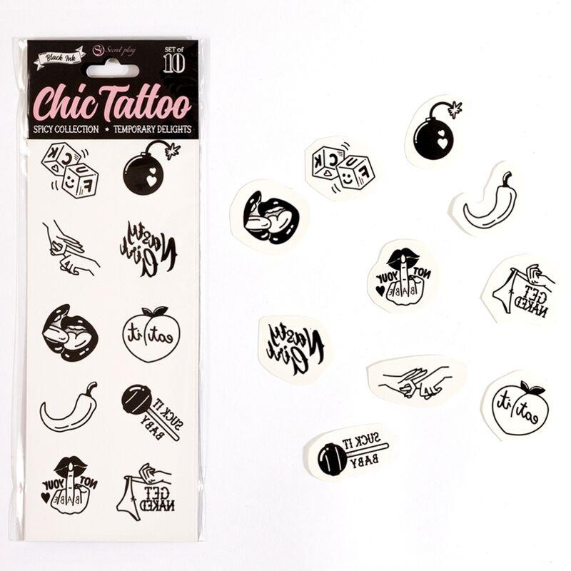 SET OD 10 SPICY TEMPORARY TATTOOS