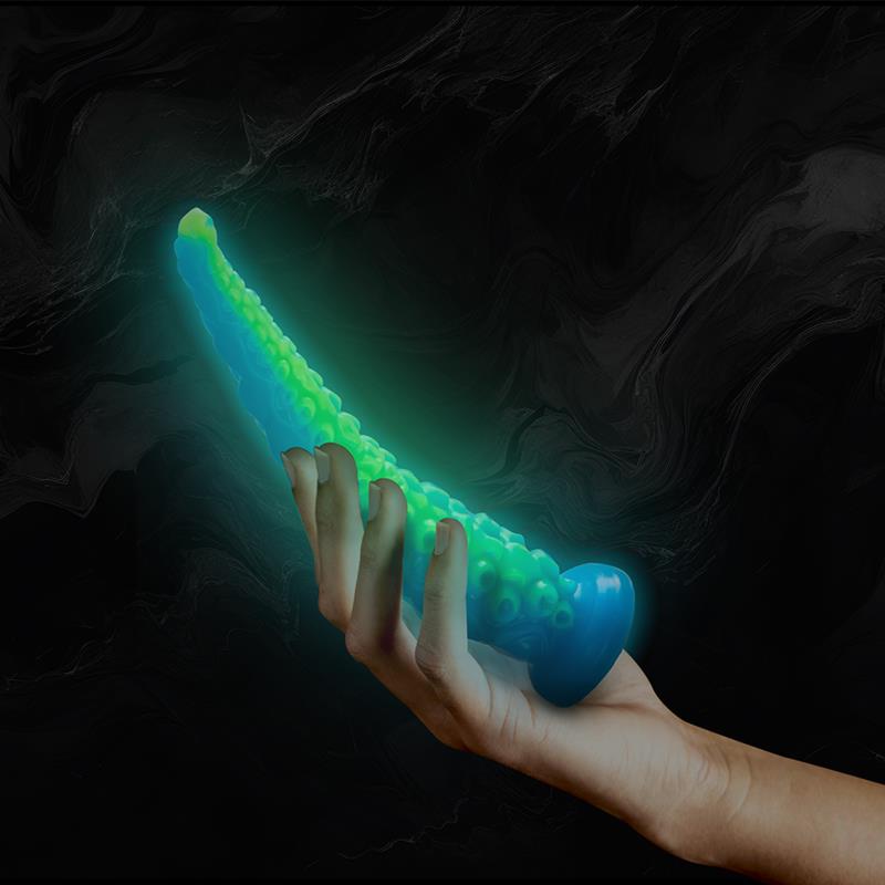 SCYLLA FLUORESCENTNI TANEK TENTAKEL DILDO MALE VELIKOSTI