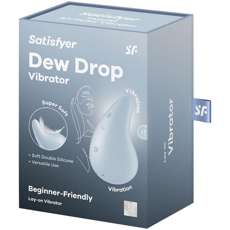 DEW DROP VIBRATOR LAY-ON WHITE