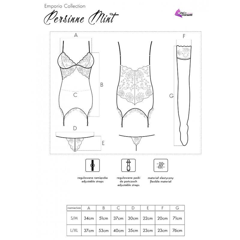 PERSINNE MIT EMPORIO SET CORSET + PANTY + STOCKINGS