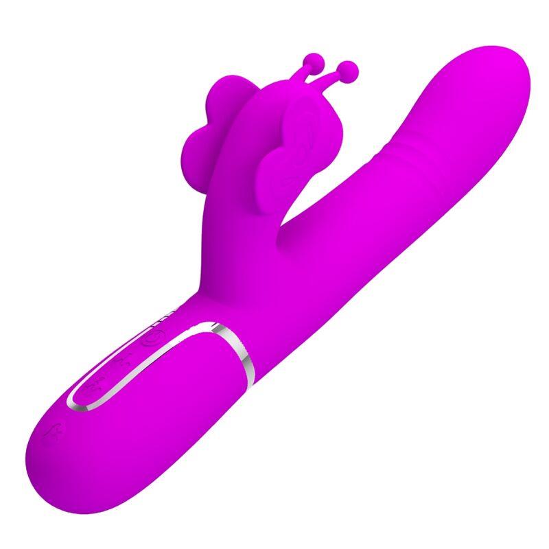 MULTIFUNCTION RABBIT VIBRATOR 4 IN 1 BUTTERFLY FUCHSIA