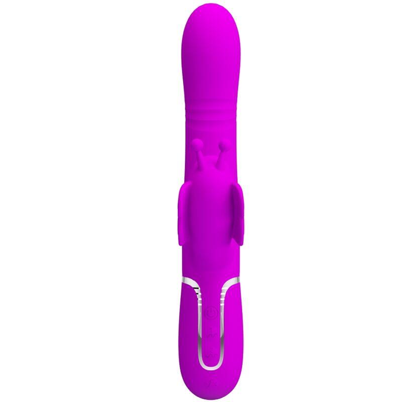 MULTIFUNCTION RABBIT VIBRATOR 4 IN 1 BUTTERFLY FUCHSIA