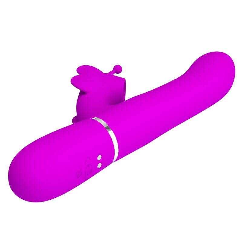 MULTIFUNCTION RABBIT VIBRATOR 4 IN 1 BUTTERFLY FUCHSIA