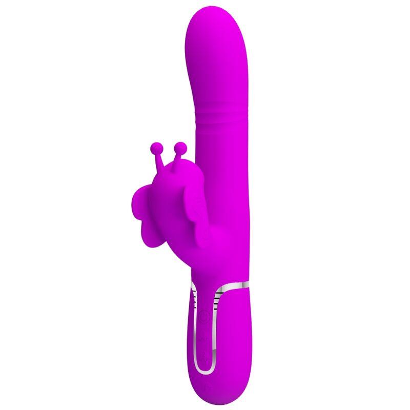 MULTIFUNCTION RABBIT VIBRATOR 4 IN 1 BUTTERFLY FUCHSIA