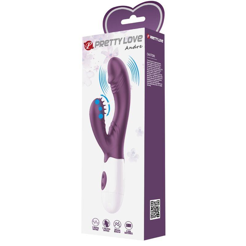 ANDRE RABBIT VIBRATOR & G-POINT STIMULATOR PURPLE