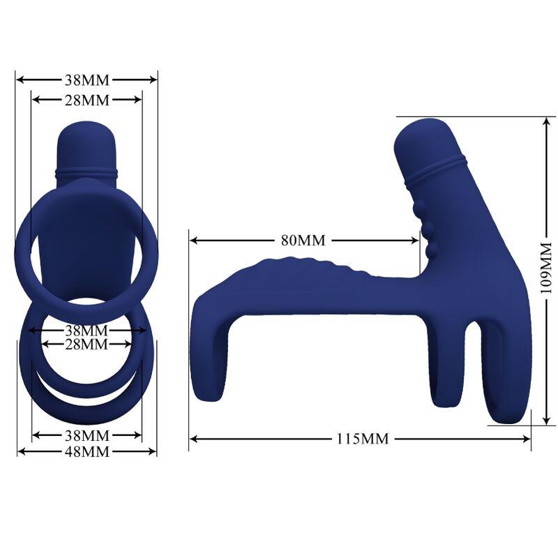 ELISH VIBRATING RING WITH EXTENSION BLUE