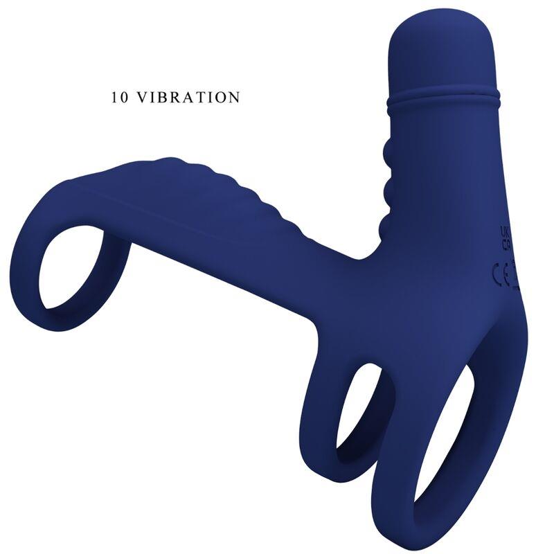 ELISH VIBRATING RING WITH EXTENSION BLUE