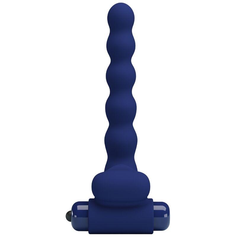 AJMAL VIBRATING RING WITH PLUG BLUE