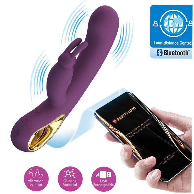 LIAM ZAJČEK VIBRATOR & G TOČKA STIMULATOR V PURPURNI BARVI