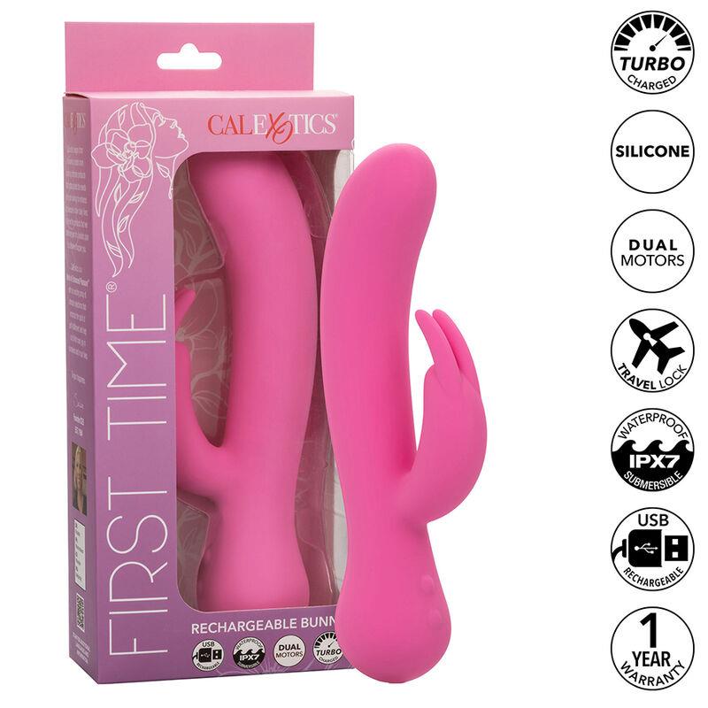 FIRST TIME VIBRATOR RABBIT RECHARGEABLE PINK