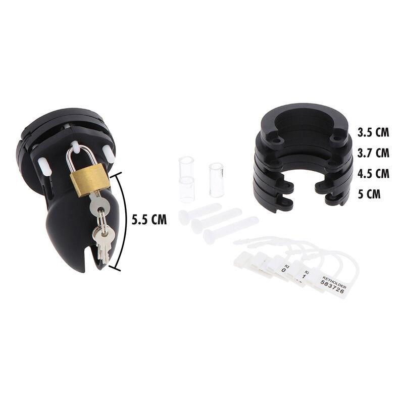 EXTREME CHASTITY COCK CAGE SILICONE SIZE S BLACK