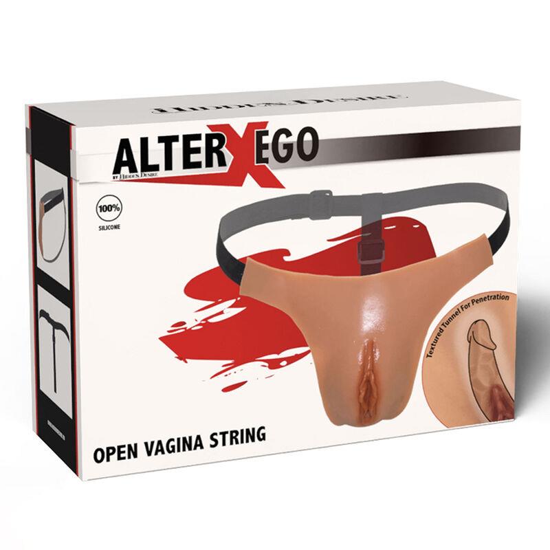 ALTER EGO ADJUSTABLE OPEN VAGINA STRING FLESH