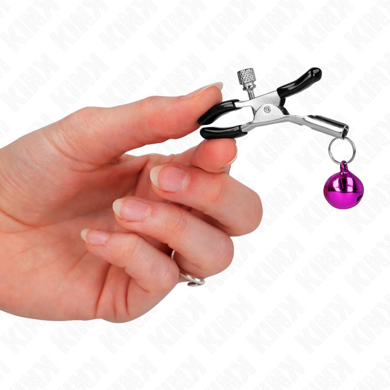 PURPLE SINGLE BELL NIPPLE CLAMP 6 CM