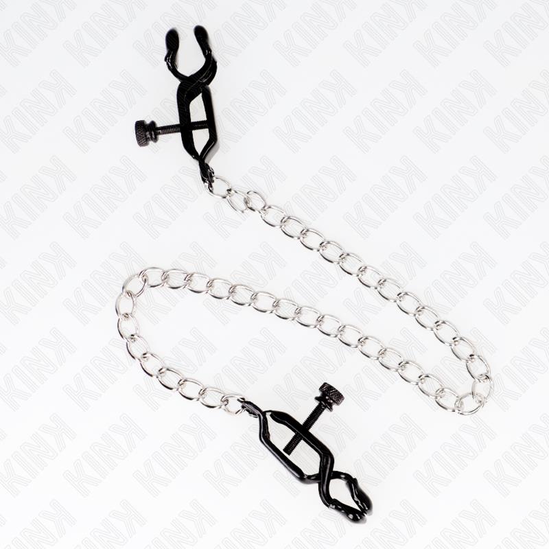 FLAT CHAIN NIPPLE CLAMPS SILVER 30 CM