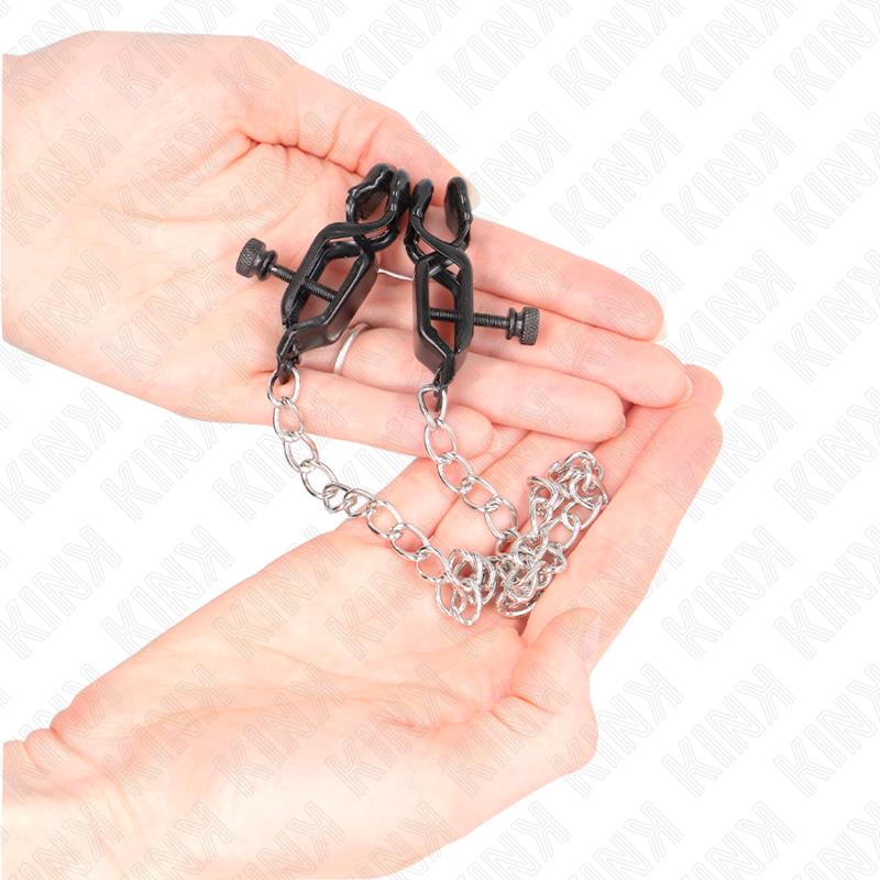 FLAT CHAIN NIPPLE CLAMPS SILVER 30 CM
