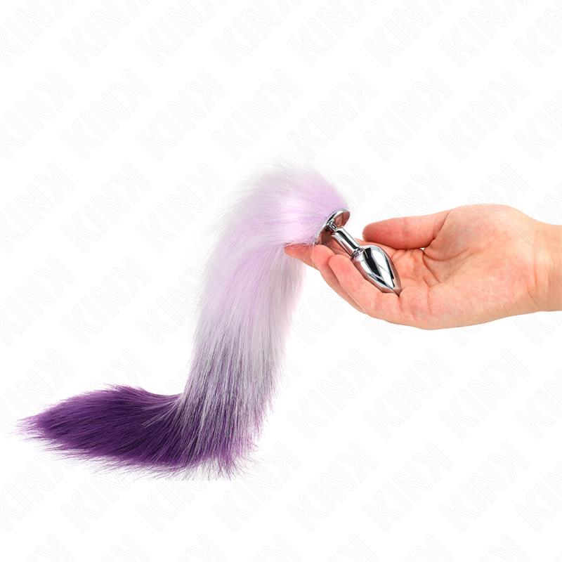 ANAL PLUG SIZE S 7 X 3 CM WITH SYNTHETIC TAIL 40 CM PURPLE