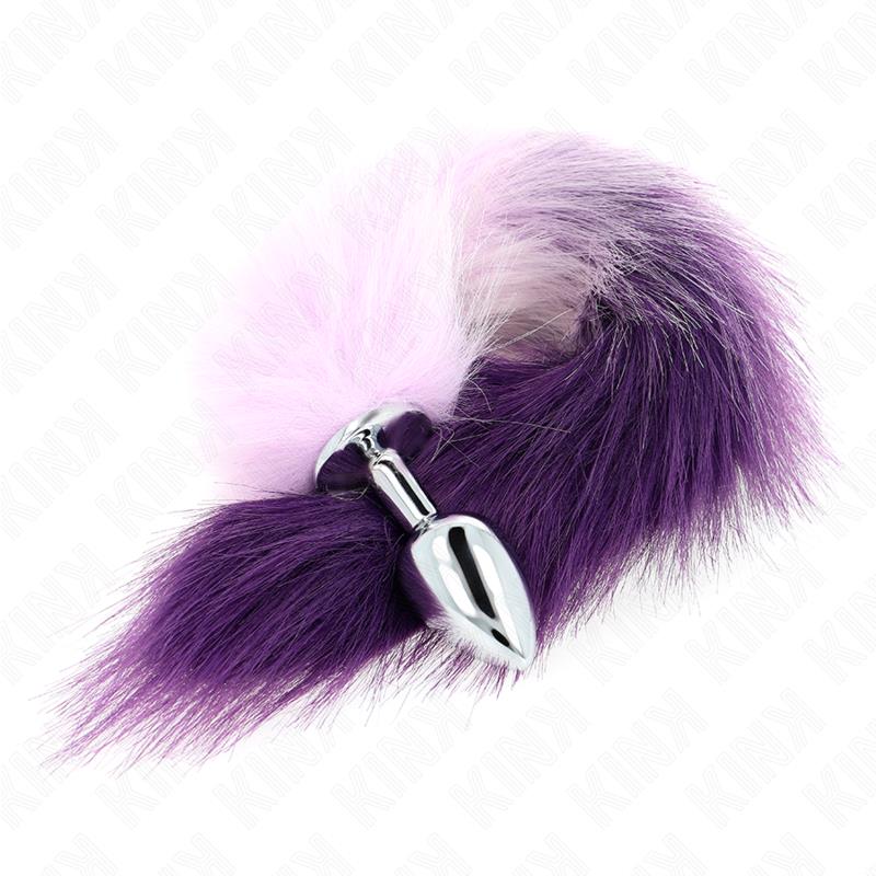 ANAL PLUG SIZE S 7 X 3 CM WITH SYNTHETIC TAIL 40 CM PURPLE