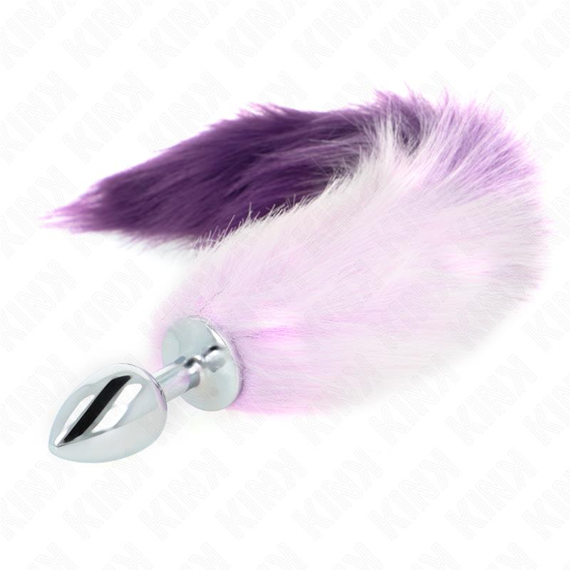 ANAL PLUG SIZE S 7 X 3 CM WITH SYNTHETIC TAIL 40 CM PURPLE