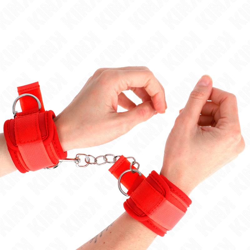 NEOPRENE WRIST RESTRAINTS RED 42 X 5 CM
