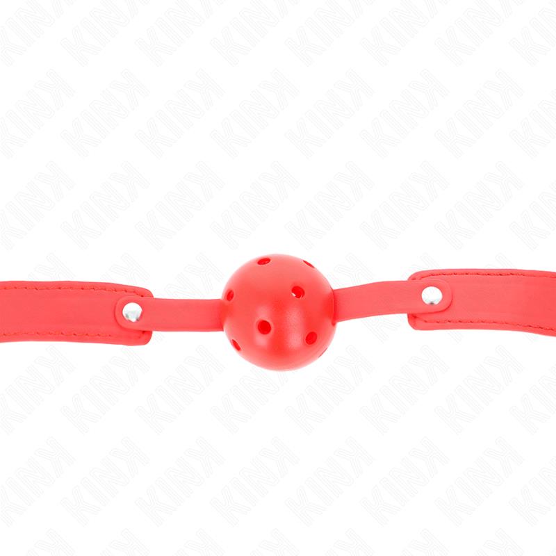 RED BREATHABLE BALL 4.5 CM GAG 65 x 2.5 CM