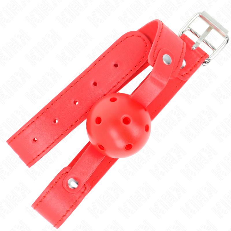 RED BREATHABLE BALL 4.5 CM GAG 65 x 2.5 CM