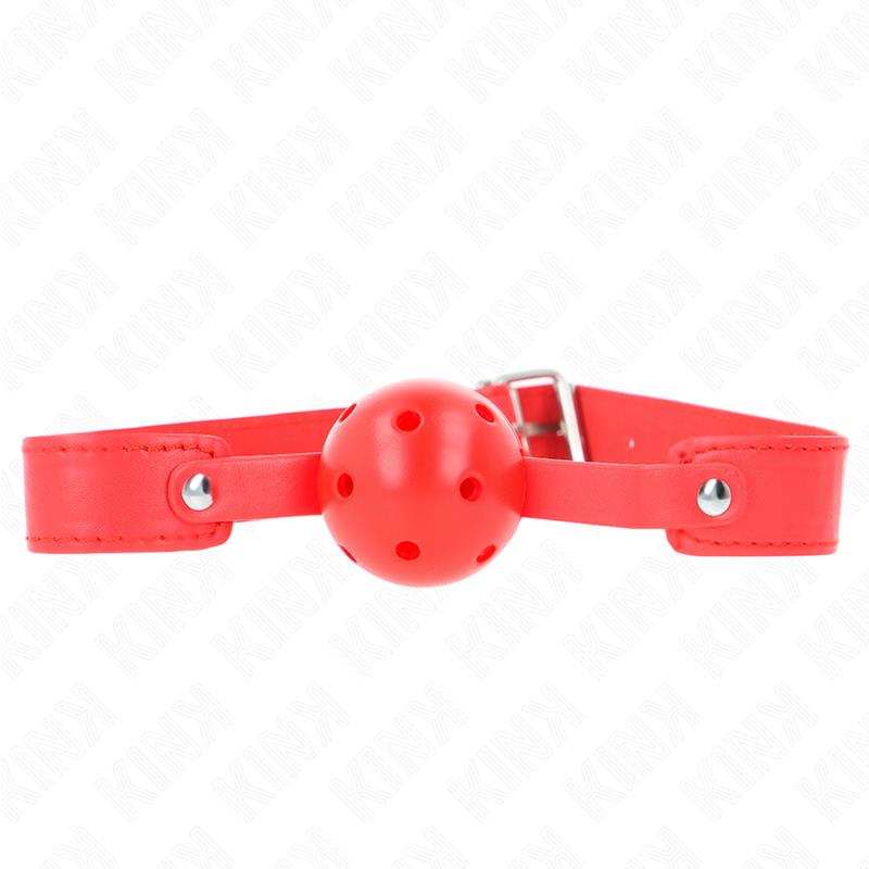 RED BREATHABLE BALL 4.5 CM GAG 65 x 2.5 CM
