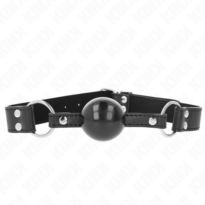SOFT AND SOLID BALL 4 CM GAG WITH LEATHERETTE STRAP 62 x 2.5 CM ADJUSTABLE 42-58 CM