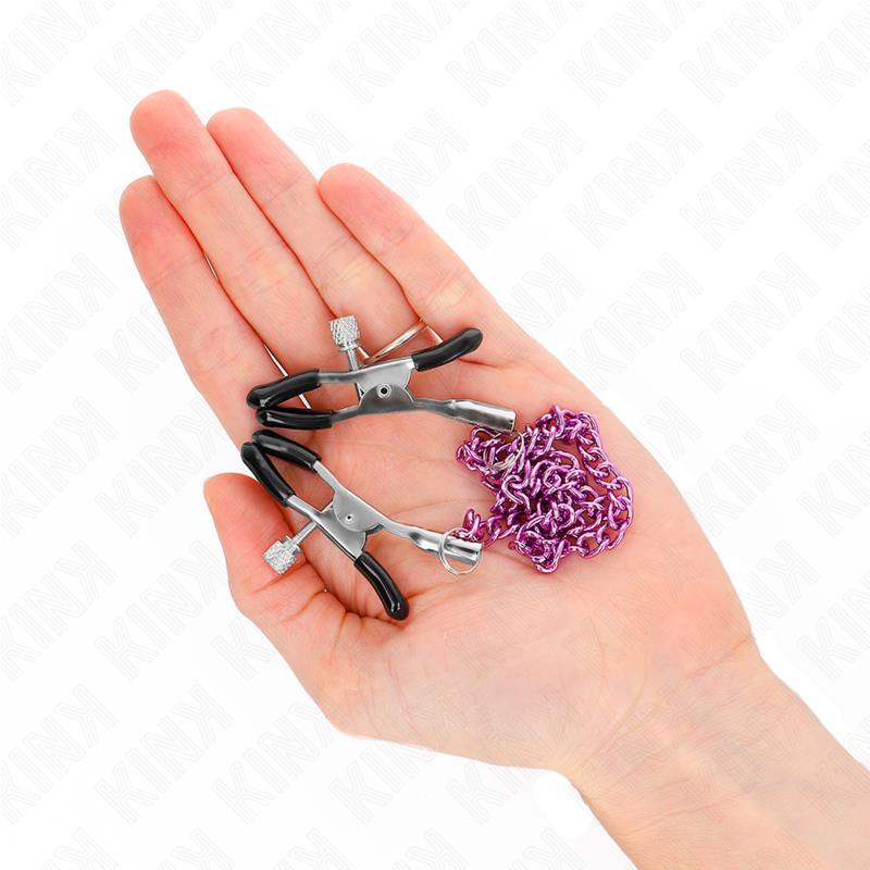 CHAIN NIPPLE CLAMPS PURPLE 30 CM